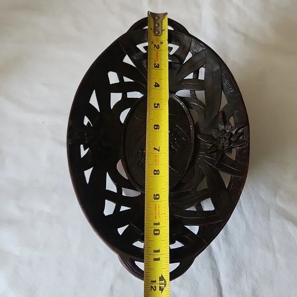 Thorens Lauterbach Walzer Switzerland Musical Carved Wooden Tray Platter - Picture 12 of 14